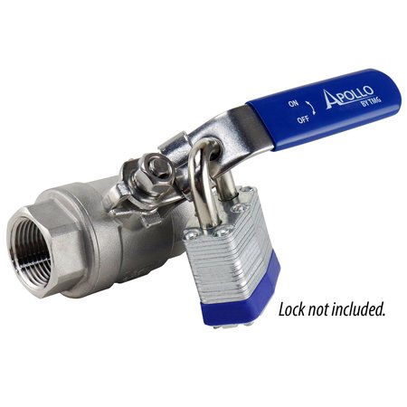 Apollo By Tmg 3/4 in. Stainless Steel FNPT x FNPT Full-Port Ball Valve with Latch Lock Lever 96F10427